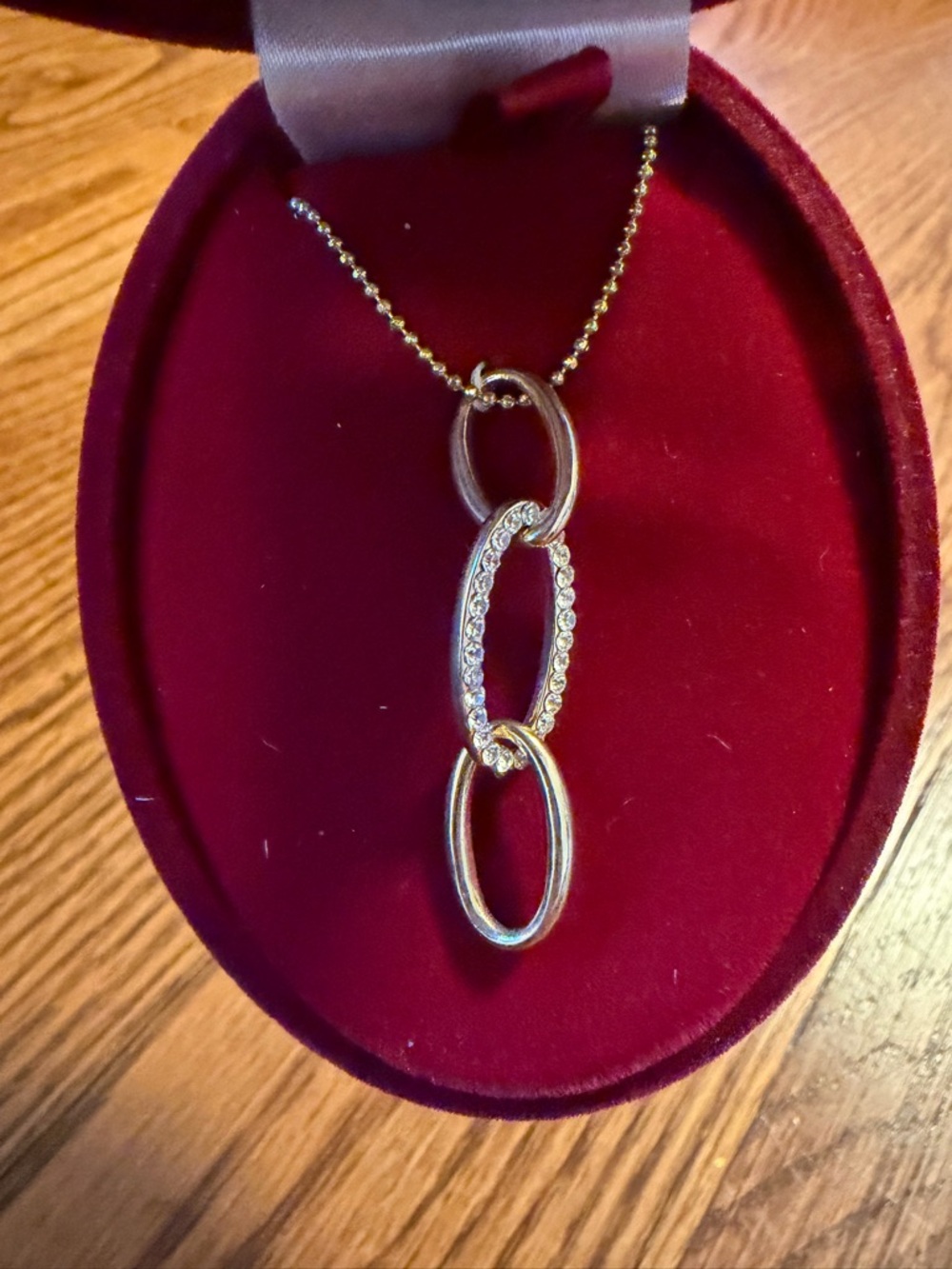 Domini 3 link gold tone and rhinestone necklace  Today Tomorrow Always - NWT